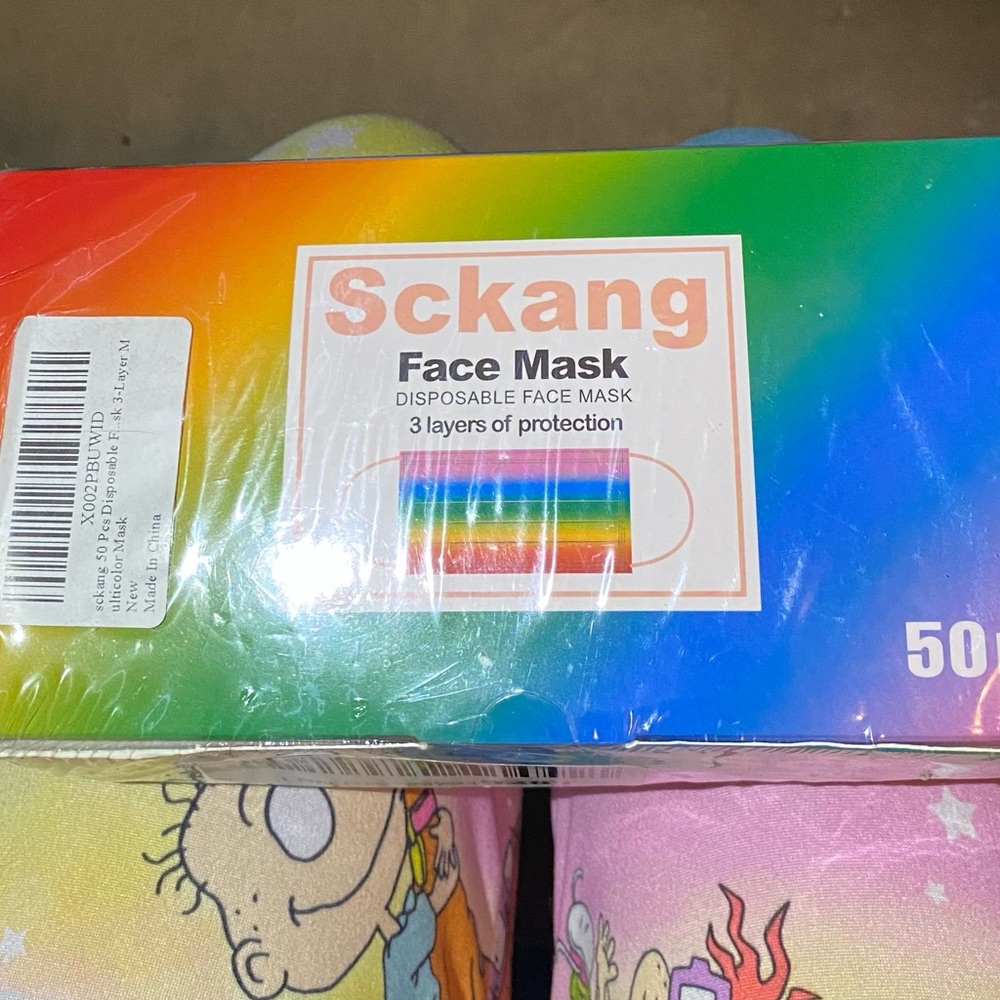 50 Rainbow Face masks